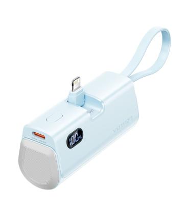 Vention PowerBank 4800mAh - Lightning - Carga Rapida 22.5W - Conector Plegable - Color Azul
