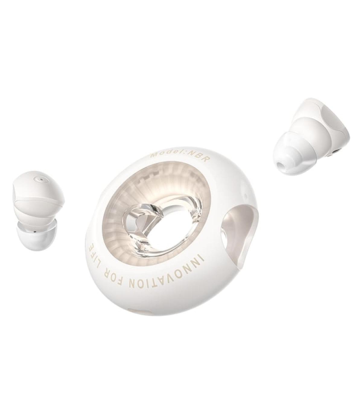 Vention Tiny T17 Auriculares Bluetooth 5.3 con Estuche de Carga - True Wireless - 6h Autonomia - LED - Color Beige