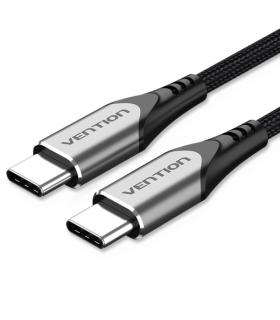 Vention Cable USB-C 2.0 a USB-C 2.0 3A 60W - 1.5m - Trenzado - Color Gris