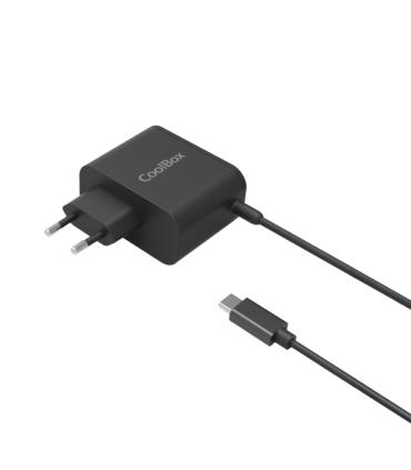 Coolbox Cargador Universal para Portatil 65W USB-C - Compatible con QC3.0 - Tecnología GaN - Cable de 1.20m