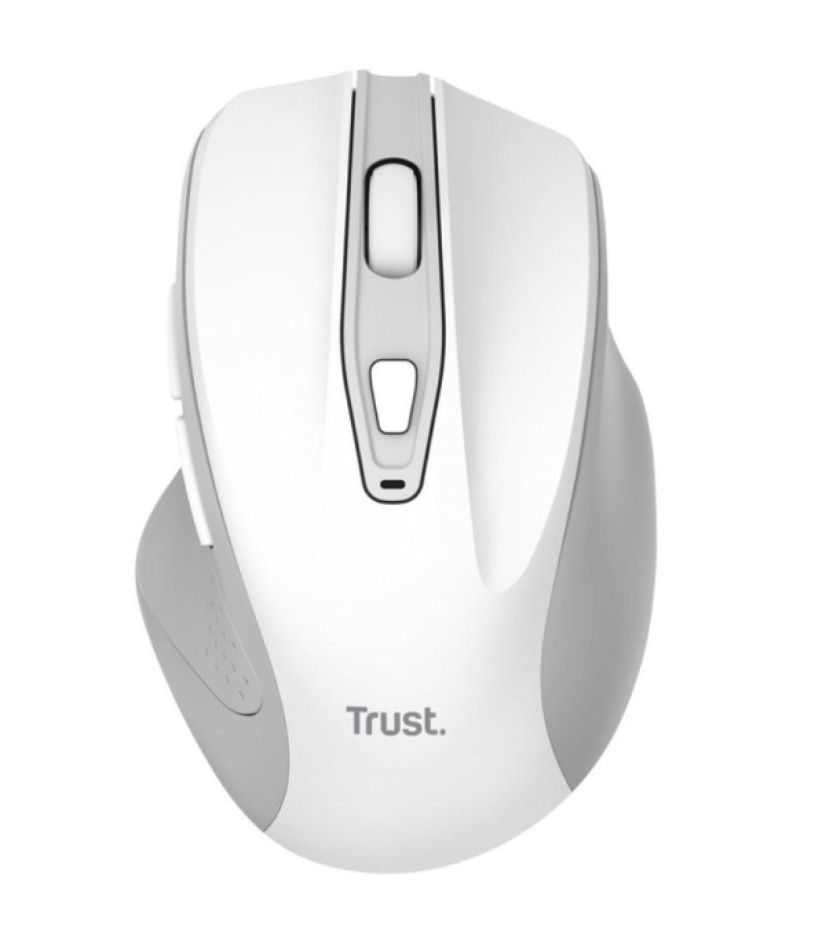 Trust Nito Raton Inalambrico USB 2.4GHz 800-2200DPI - 5 Botones - Silencioso - Color Blanco