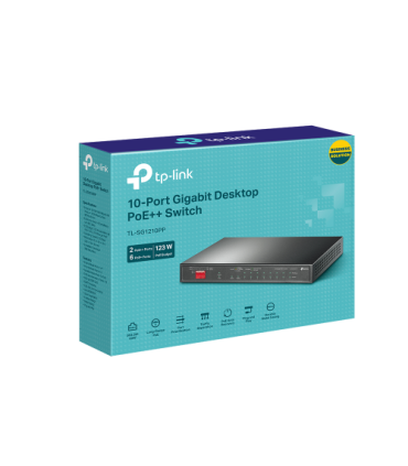 TP-Link TL-SG1210PP switch No administrado Gigabit Ethernet (10/100/1000) Energía sobre Ethernet (PoE) Negro