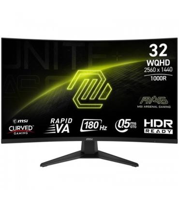 MSI MONITOR MAG 325CQF. 31.5" RAPID VA CURVO 1000R. 2560X1440 . 180HZ. NEGRO