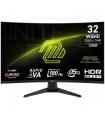 MSI MONITOR MAG 325CQF. 31.5" RAPID VA CURVO 1000R. 2560X1440 . 180HZ. NEGRO