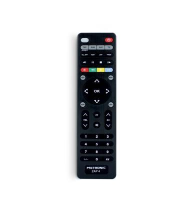 Metronic Mando a Distancia Universal ZAP 4 EVO 5 Para TV + TDT + SAT + DVD - Color Negro