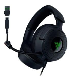 Razer Kraken V4 X Auriculares Gaming - Microfono Plegable Cardioide Razer HyperClear - Sonido 7.1 - Multiplataforma - Conexion..