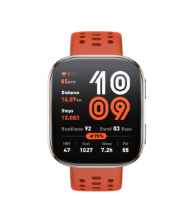 Amazfit Bip 6 Red 5 cm (1.97") AMOLED Digital 390 x 450 Pixeles Pantalla táctil Plata GPS (satélite