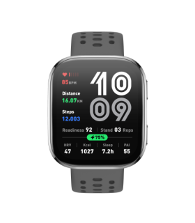 Amazfit Bip 6 Charcoal 5 cm (1.97") AMOLED Digital 390 x 450 Pixeles Pantalla táctil Plata GPS (satélite