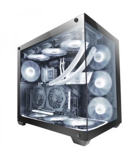 Mars Gaming MCV4 Torre Gaming Custom Premium - Cristal Templado Sin Marco - Estructura Modular Doble Camara - Soporte 10 Ventila