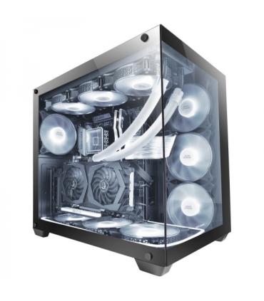 Mars Gaming MCV4 Torre Gaming Custom Premium - Cristal Templado Sin Marco - Estructura Modular Doble Camara - Soporte 10 Ventila