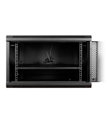 Aiten Data AI6406 Armario Mural 6U Fondo 450 - Puerta de Cristal - Cerradura de Seguridad - Incluye Bandeja Fija y Ventilador 12