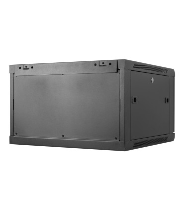 Aiten Data AI6406 Armario Mural 6U Fondo 450 - Puerta de Cristal - Cerradura de Seguridad - Incluye Bandeja Fija y Ventilador 12