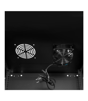 Aiten Data AI6406 Armario Mural 6U Fondo 450 - Puerta de Cristal - Cerradura de Seguridad - Incluye Bandeja Fija y Ventilador 12