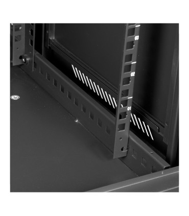 Aiten Data AI6409S Armario Mural 9U Fondo 450 - Puerta de Cristal - Cerradura de Seguridad - sin Accesorios - Color Negro