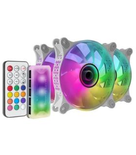 Mars Gaming MF-3DKIT Ventiladores ARGB Espejo Infinito - 220 Efectos - Controlador Avanzado - Iluminacion 360° - Compatible..