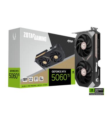 VGA ZOTAC RTX 5060 TI 16GB AMP,NV,RTX5060TI,16GB,GDDR7,128BIT,1HDMI+3DP,2 VENTILADORES (ZT-B50620F-10M