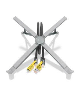 Aisens Soporte de Sobremesa Ajustable para Portatil / Tablet - USB-C - Docking 4 en 1 - Color Gris