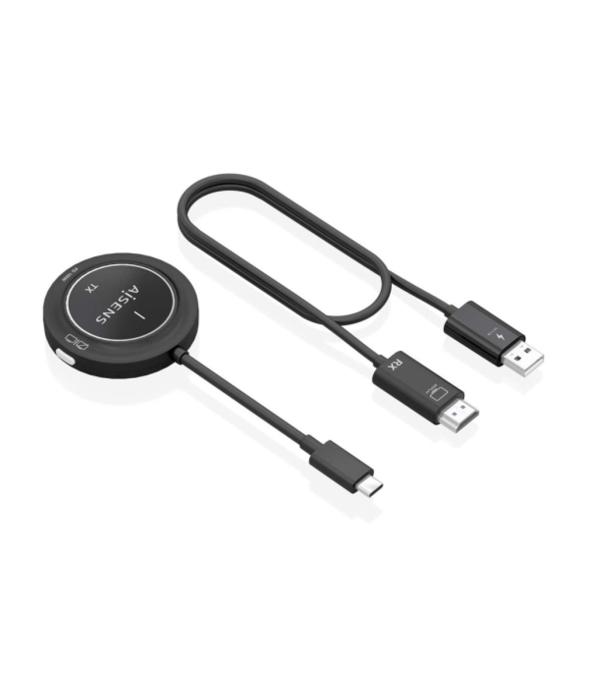 Aisens USB-C a HDMI Inalambrico 1080P 60Hz 30m - USB-C PD 100W - Color Negro
