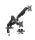 Aisens Soporte de Mesa ECO Contrapeso Giratorio e Inclinable para Monitor/TV 9kg (3 Pivotes - 2 Brazos) de 17-32 - Color Negro