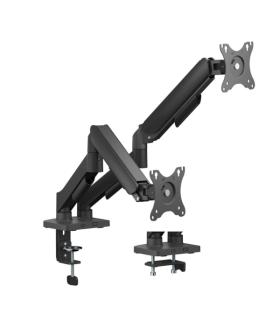 Aisens Soporte de Mesa ECO Contrapeso Giratorio e Inclinable para Monitor/TV 9kg (3 Pivotes - 2 Brazos) de 17-32 - Color Negro