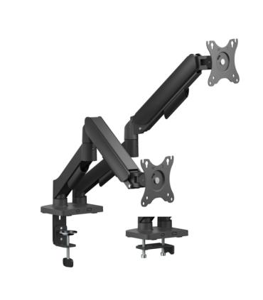 Aisens Soporte de Mesa ECO Contrapeso Giratorio e Inclinable para Monitor/TV 9kg (3 Pivotes - 2 Brazos) de 17-32 - Color Negro