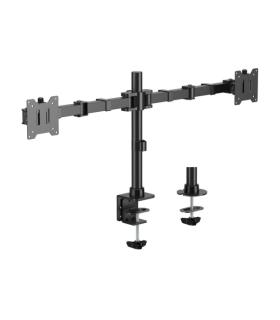 Aisens Soporte de Mesa Eco Giratorio e Inclinable para Monitor/TV 20Kg (3 Pivotes - 2 Brazos) de 17-35" - Color Negro