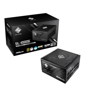 FUENTE ALIMENTACION ASROCK SL-1000G,PSU,1000W,80 PLUS GOLD,135MM,MODULAR,PCI-E 5.1 (12+4pin)x1,PCI-E (6+2 pin)x3,SATA (5 pin)x9