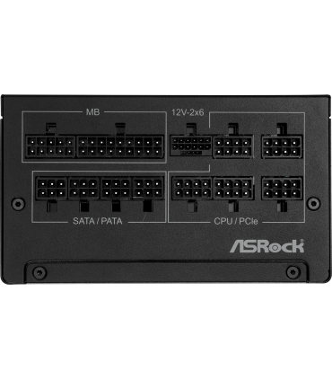 FUENTE ALIMENTACION ASROCK SL-1000G,PSU,1000W,80 PLUS GOLD,135MM,MODULAR,PCI-E 5.1 (12+4pin)x1,PCI-E (6+2 pin)x3,SATA (5 pin)x9