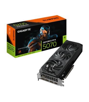 GIGABYTE GeForce RTX 5070 WINDFORCE SFF 12G Tarjeta gráfica - 12 GB GDDR7, 192 bits, PCI-E 5.0, Frecuencia del núcleo 2512 MHz..