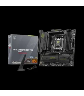 PLACA MSI MAG B850M MORTAR WIFI,AMD,AM5,B850,4DDR5,256GB,1HDMI,4SATA3+3M.2,5GBLAN+WIFI7+BT5.4,9USB3.2,MATX