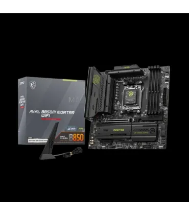 PLACA MSI MAG B850M MORTAR WIFI,AMD,AM5,B850,4DDR5,256GB,1HDMI,4SATA3+3M.2,5GBLAN+WIFI7+BT5.4,9USB3.2,MATX