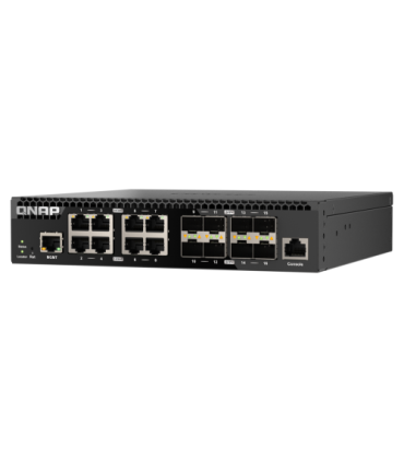 QNAP QSW-M3216R-8S8T switch Gestionado L2/L3 10G Ethernet (100/1000/10000) 1U Negro