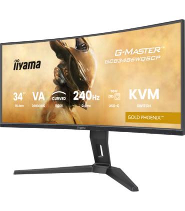 MONITOR IIYAMA G-MASTER GCB3486WQSCP-B1, 34", 1500R, 240HZ, USB-C (95W), KVM, LAN, 500CD