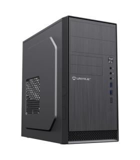 Unykach Aero C12 V2 Caja Torre MicroATX - Tamaño Disco Soportado 3.5", 2.5" - USB-A 3.0, USB-C 2.0, Audio - Color Negro