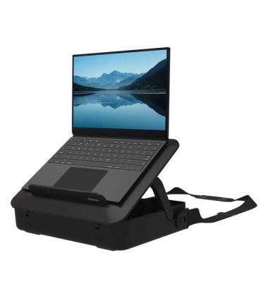 Fellowes Maletin de Doble uso para Ordenador - Elevable a 5 Alturas - Incluye Asa y Correa - Materiales 100% Reciclados