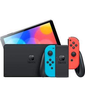 Nintendo Consola Nintendo Switch Oled Neon - Incluye Base y 2 Mandos Joy-Con - Color Azul/Rojo