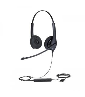 Jabra BIZ 1500 Duo Auriculares con Microfono Plegable USB - Cancelacion de Ruido - Diadema Ajustable - Controles en Cable - Cabl