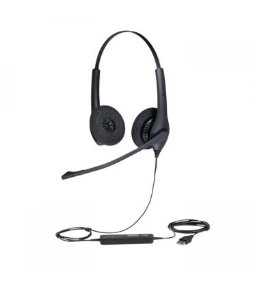Jabra BIZ 1500 Duo Auriculares con Microfono Plegable USB - Cancelacion de Ruido - Diadema Ajustable - Controles en Cable - Cabl