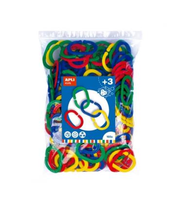 Apli Anillas Engarzables de Plastico - Fomenta Psicomotricidad Fina - Mejora Coordinacion Mano-Ojo - Ideal para Escuelas y Grupo