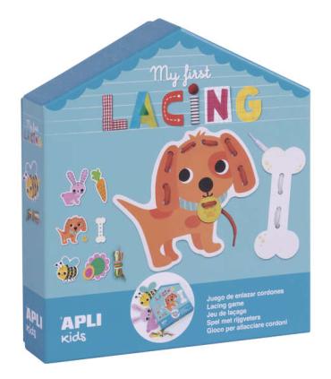 Apli Myfirstlacing - Juego de Enhebrar para Niños - Fomenta la Motricidad Fina y la Coordinacion Ojo-Mano - Incluye Cordones..