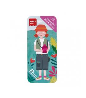 Apli Caja Metalica de Iman Tropical - 35 Magnets - Fomenta Observacion e Imaginacion - Aumenta Concentracion y Atencion - Ideal.