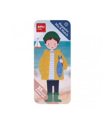 Apli Caja Metalica de Iman Tematica Oceano - 35 Magnets - Fomenta Observacion e Imaginacion - Aumenta Concentracion y Atencion..