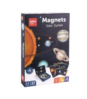 Apli Juego Magnetico El Sistema Solar - Introduccion al Sistema Solar, Fases Lunares, Estaciones y Constelaciones - Incluye 27..