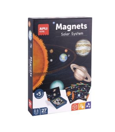 Apli Juego Magnetico El Sistema Solar - Introduccion al Sistema Solar, Fases Lunares, Estaciones y Constelaciones - Incluye 27..