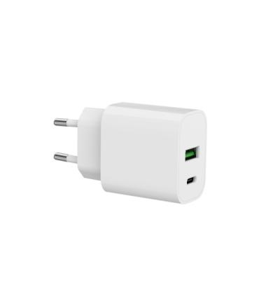 SPC Cargador de Pared USB-C/PD + USB-A 20W - Color Blanco