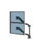 Fellowes Platinum Series Brazo para Monitor Doble Vertical - Hasta 27" y 8kg - 2 Puertos USB - Sistema de Gestion de Cables - Co