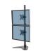 Fellowes Professional Series Soporte con Peana para Monitor Doble en Vertical - Hasta 32? y 16kg - Sistema de Gestion de Cables.