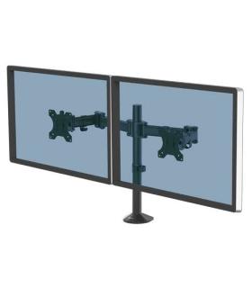 Fellowes Reflex Brazo para Monitor Doble - Hasta 27" y 8kg - Ajustable en Altura y Profundidad - Gestion de Cables Integrada ..