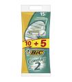 Bic Comfort 2 Pack de 10 + 5 Gratis Maquinillas de Afeitar Desechables