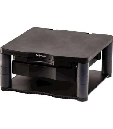 Fellowes Soporte para Monitor Plus - 5 Ajustes de Altura - Cajon de Almacenamiento - Peso Max 36kg